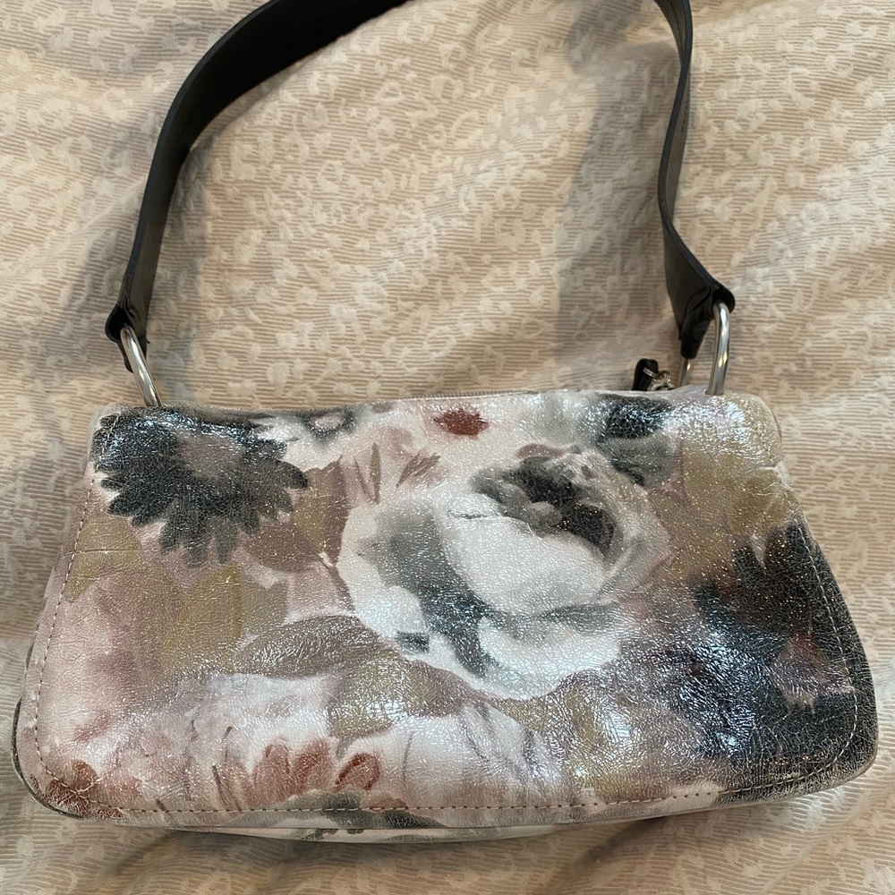 Leather floral bag